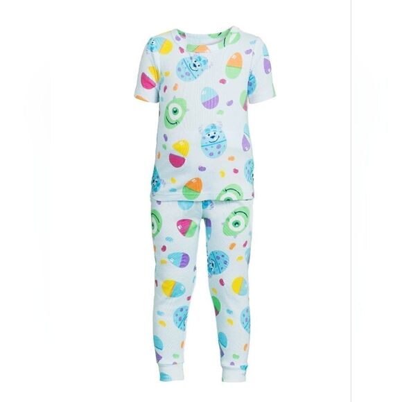 Nwt Unisex Boy or Girl Monster's Inc. 100% Cotton Easter Pajama set - Picture 5 of 6